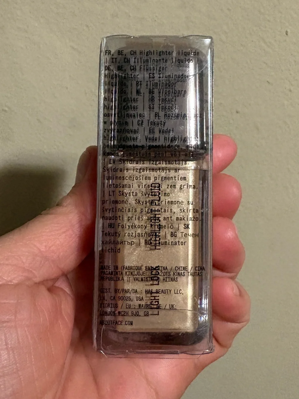 about-face Light Lock Highlight Fluid —  SHAKEN OR STIRRED  New Factory Sealed